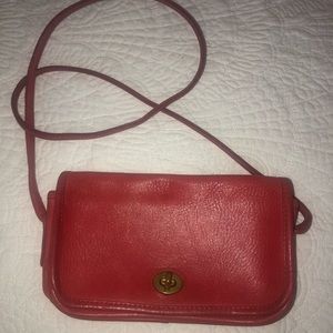 Red Coach Leather Small Bag